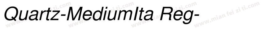 Quartz-MediumIta Reg字体转换